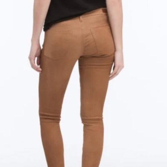 AG ADRIANO GOLDSCHMIED NWOT US 27 MED SUEDE LEATHER THE LEGGING SKINNY PANTS - Picture 3 of 8